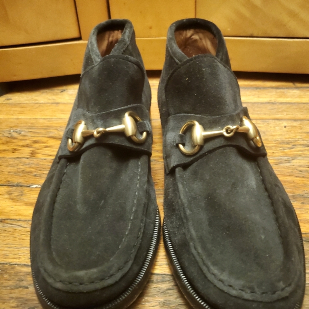 Gucci Women's US 7.5 Black Suede Loafer Shoe